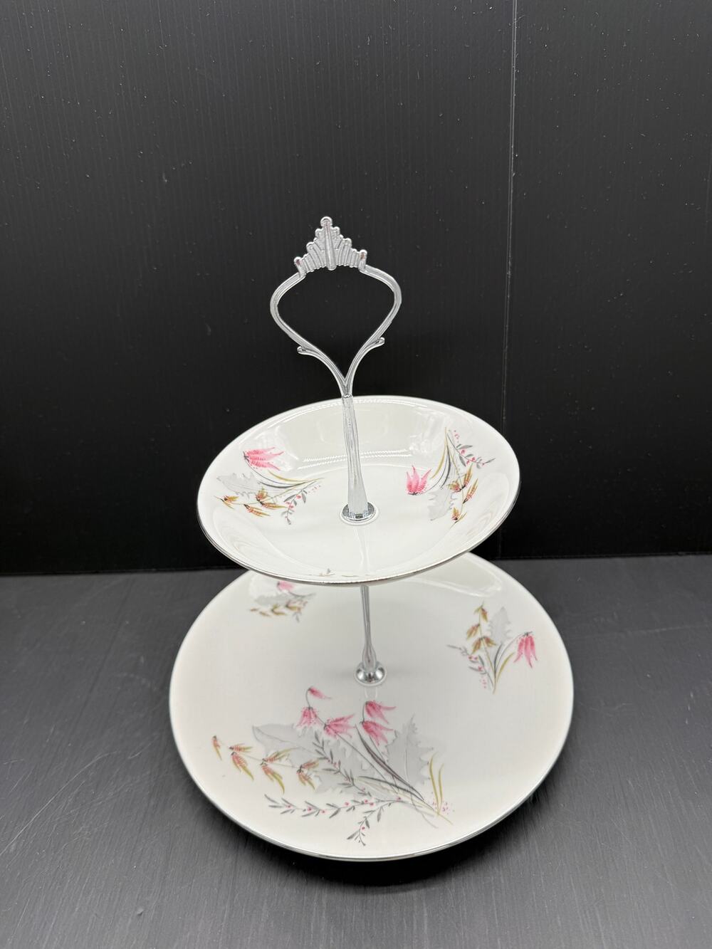 Handmade Vintage Trinket Dish with Vintage Dessert Plate and Bowl